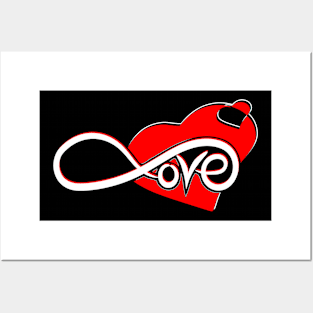 Love heart infinity Posters and Art